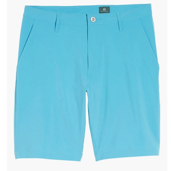 NWT AG Green Label 'The Canyon' Flat Front Performance Shorts Size 30 Ocean Blue - Picture 4 of 10